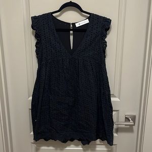 Impeccable Pig Black Eyelet Babydoll Romper